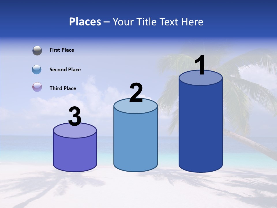 Turquoise Shore Solitude PowerPoint Template