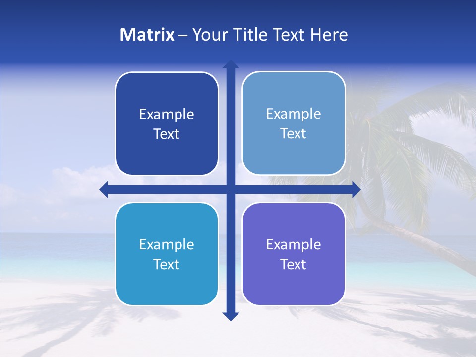 Turquoise Shore Solitude PowerPoint Template