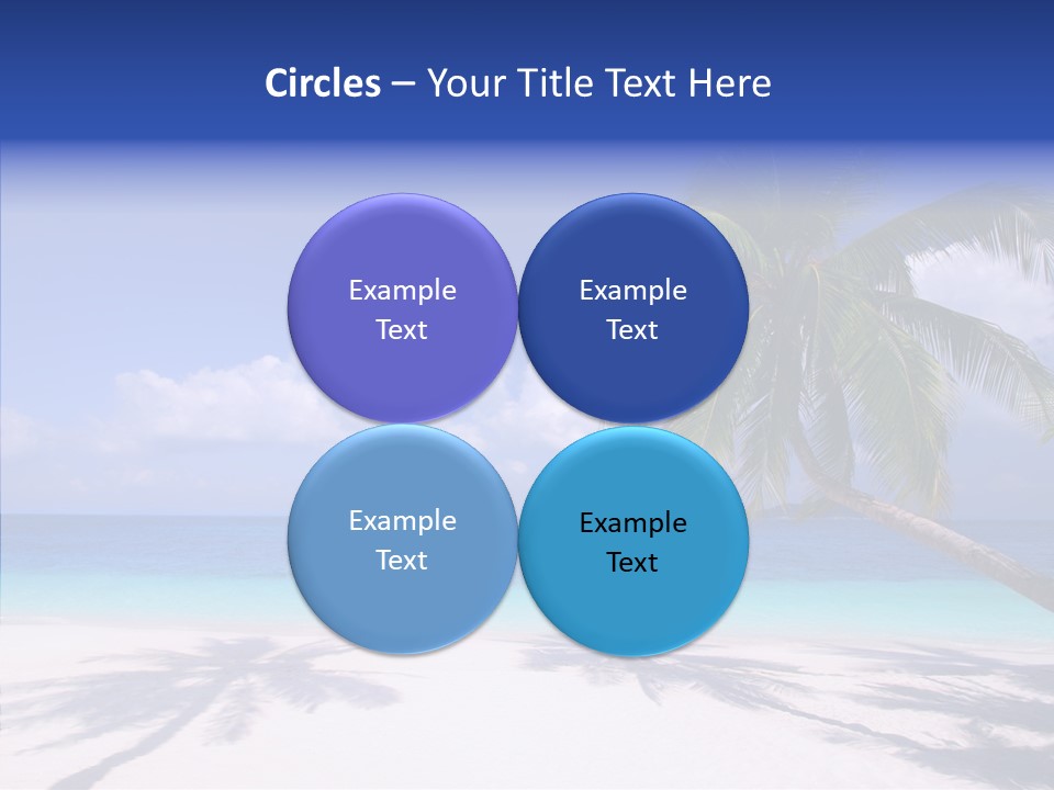 Turquoise Shore Solitude PowerPoint Template