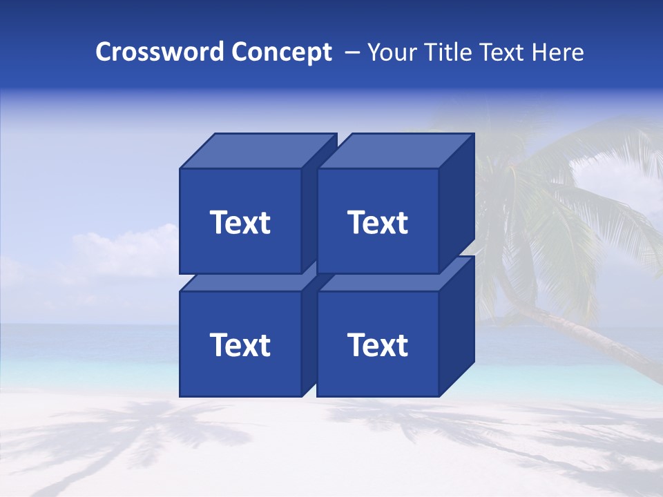 Turquoise Shore Solitude PowerPoint Template