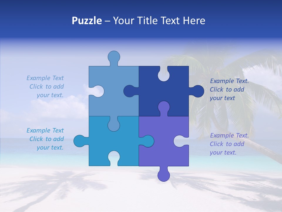 Turquoise Shore Solitude PowerPoint Template