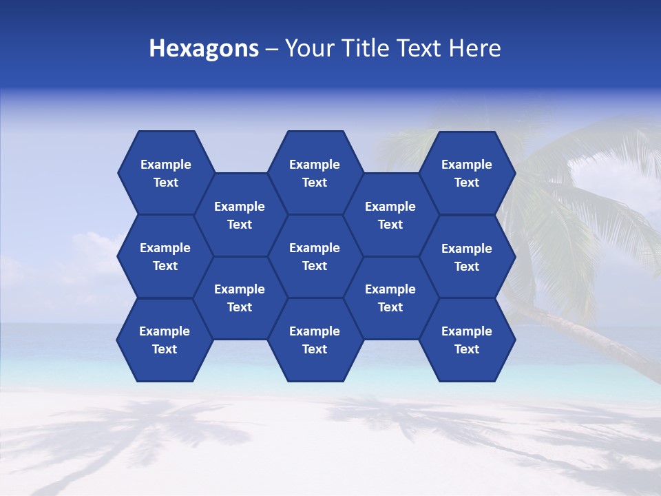 Turquoise Shore Solitude PowerPoint Template