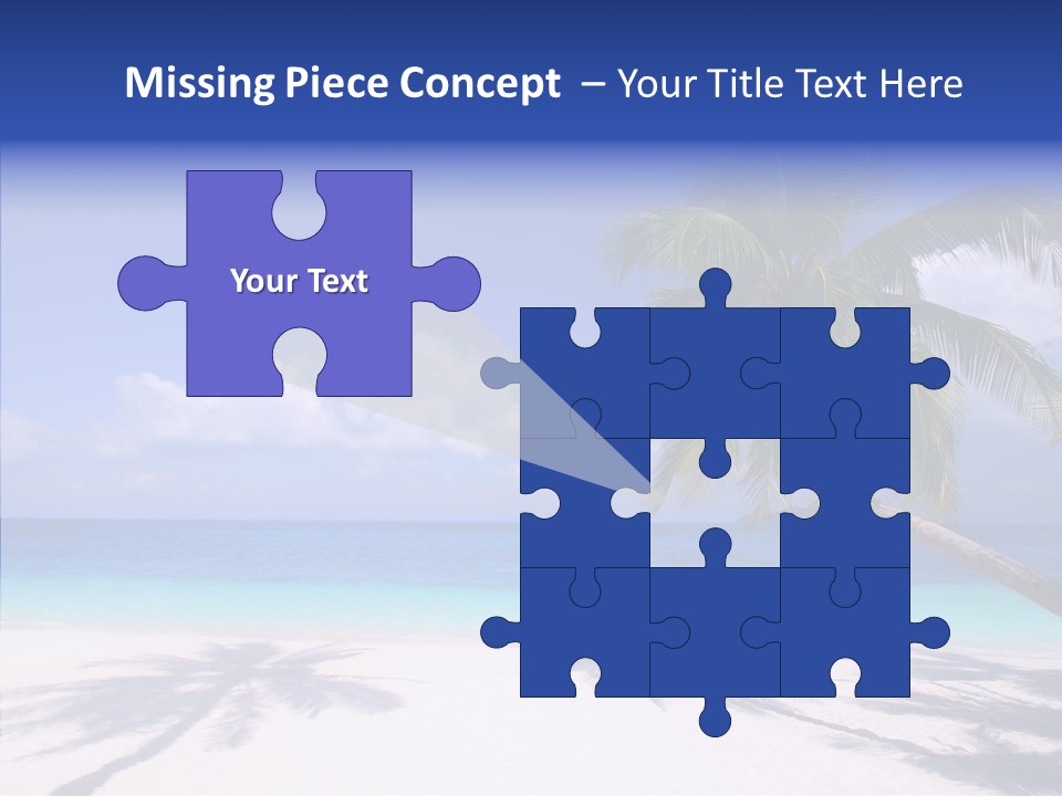 Turquoise Shore Solitude PowerPoint Template