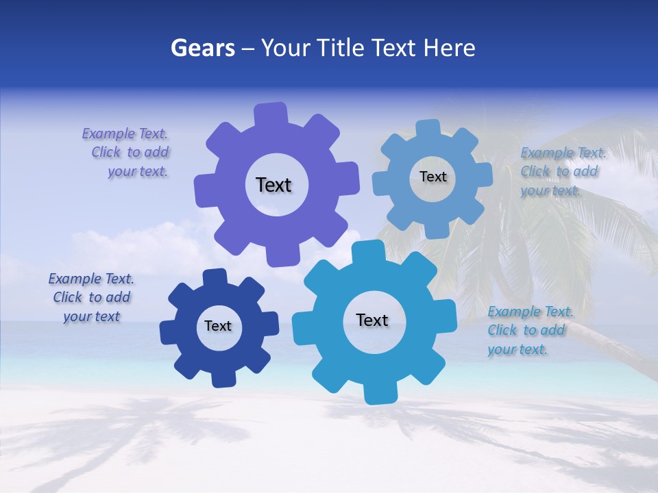 Turquoise Shore Solitude PowerPoint Template