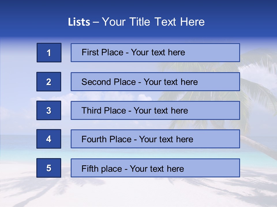 Turquoise Shore Solitude PowerPoint Template