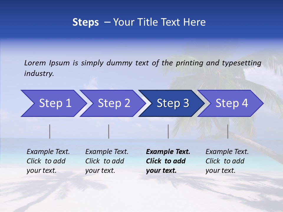Turquoise Shore Solitude PowerPoint Template