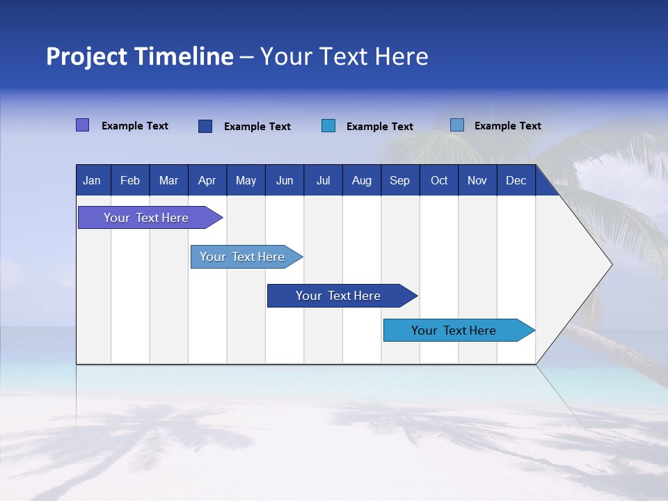 Turquoise Shore Solitude PowerPoint Template