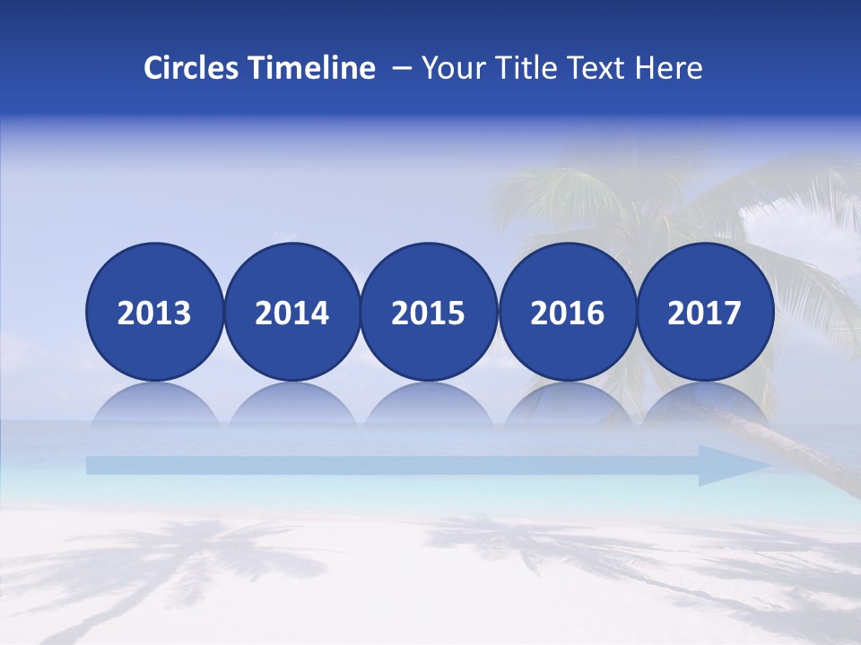 Turquoise Shore Solitude PowerPoint Template