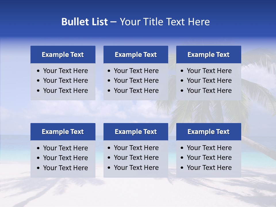 Turquoise Shore Solitude PowerPoint Template