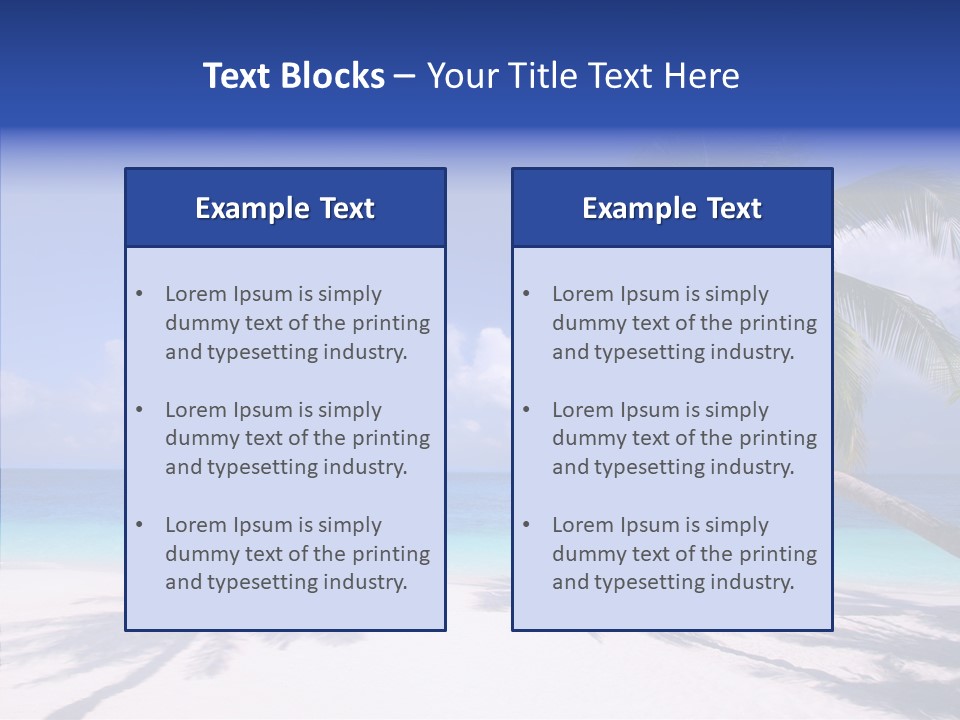 Turquoise Shore Solitude PowerPoint Template