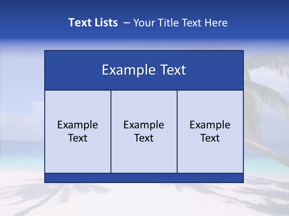 Turquoise Shore Solitude PowerPoint Template