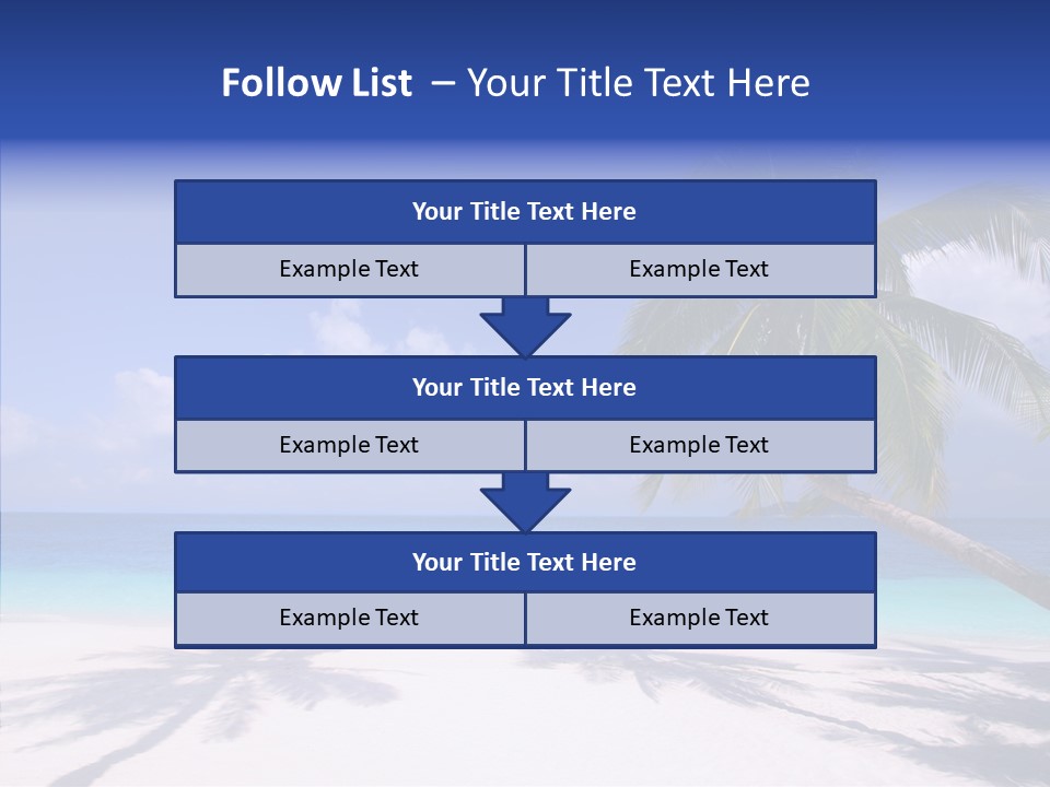 Turquoise Shore Solitude PowerPoint Template
