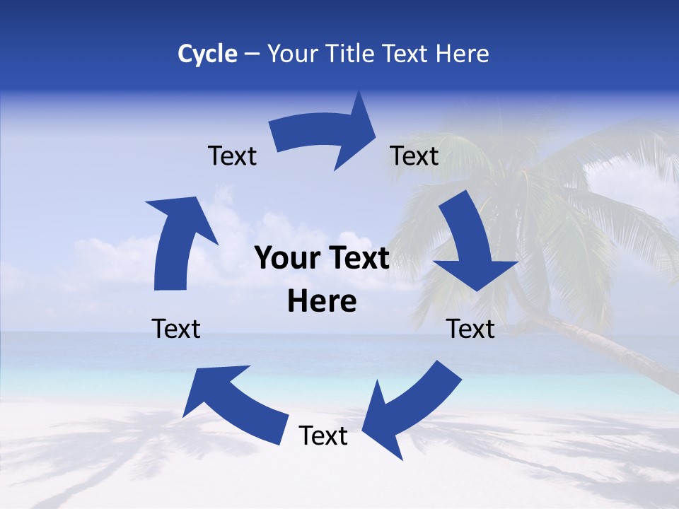 Turquoise Shore Solitude PowerPoint Template