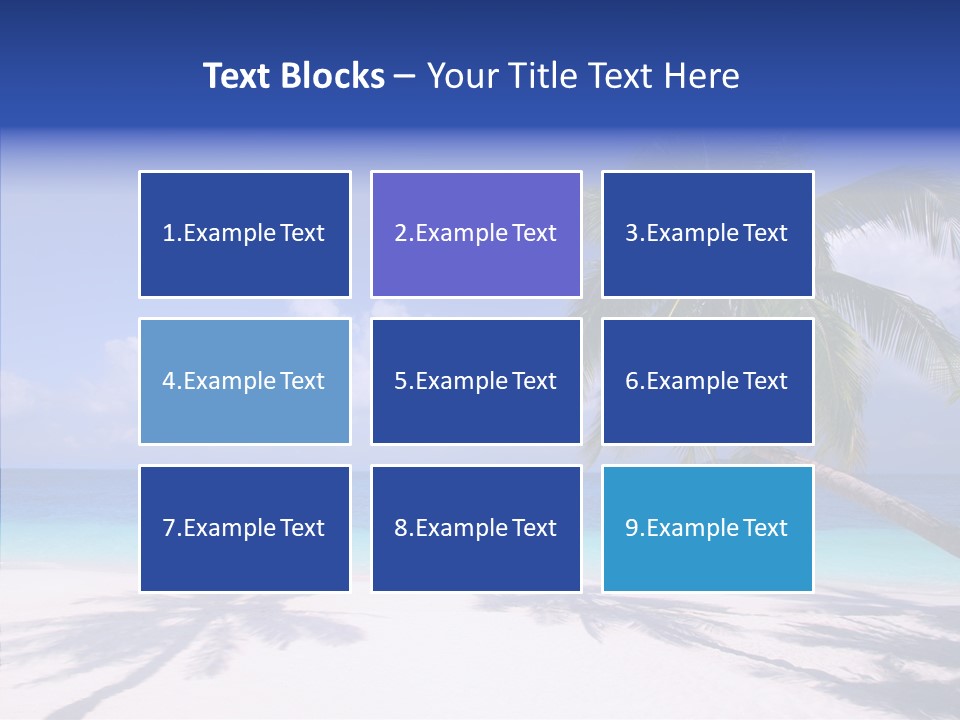 Turquoise Shore Solitude PowerPoint Template
