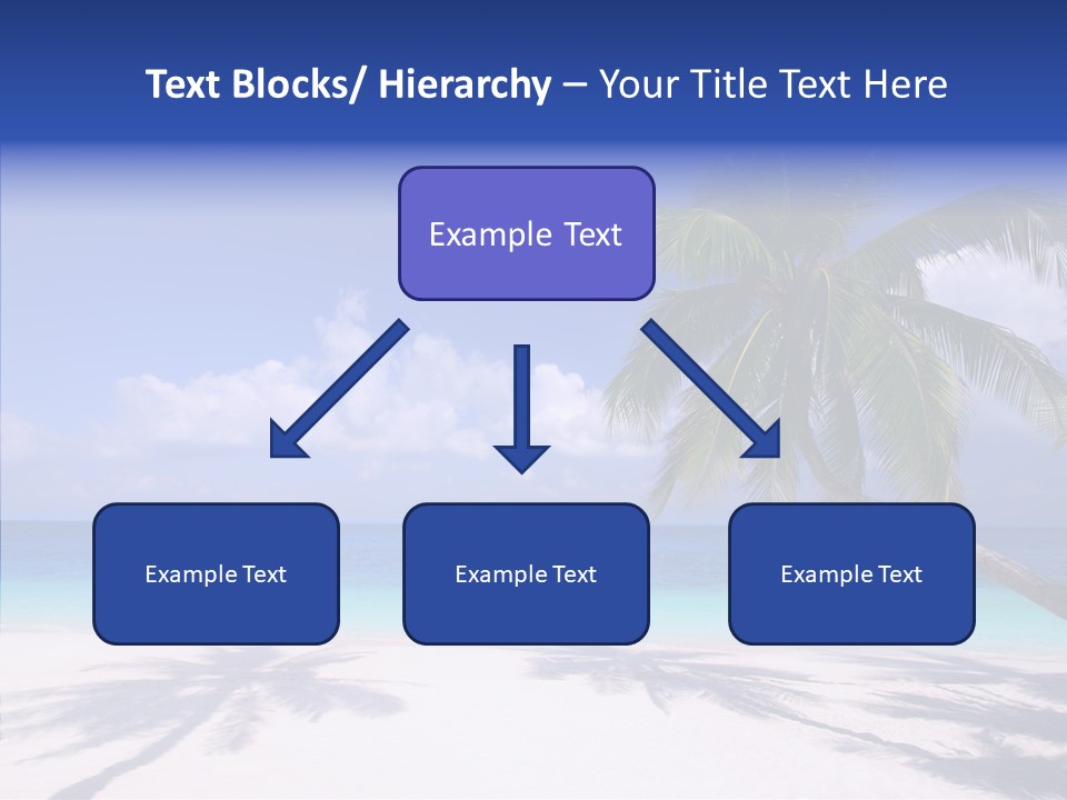 Turquoise Shore Solitude PowerPoint Template
