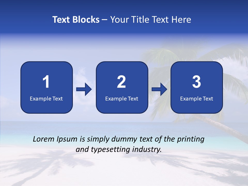 Turquoise Shore Solitude PowerPoint Template