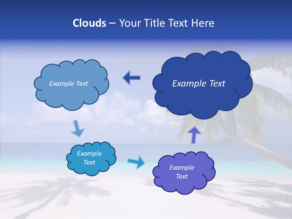 Turquoise Shore Solitude PowerPoint Template