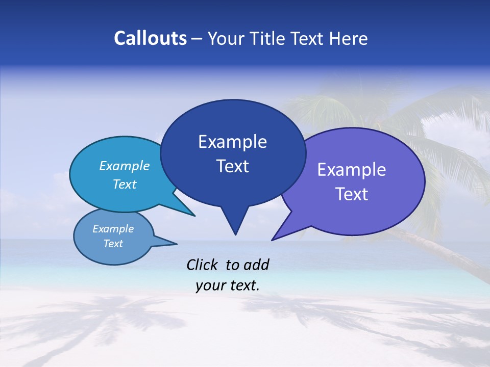 Turquoise Shore Solitude PowerPoint Template