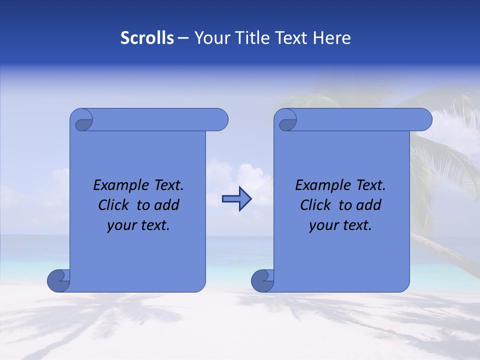 Turquoise Shore Solitude PowerPoint Template