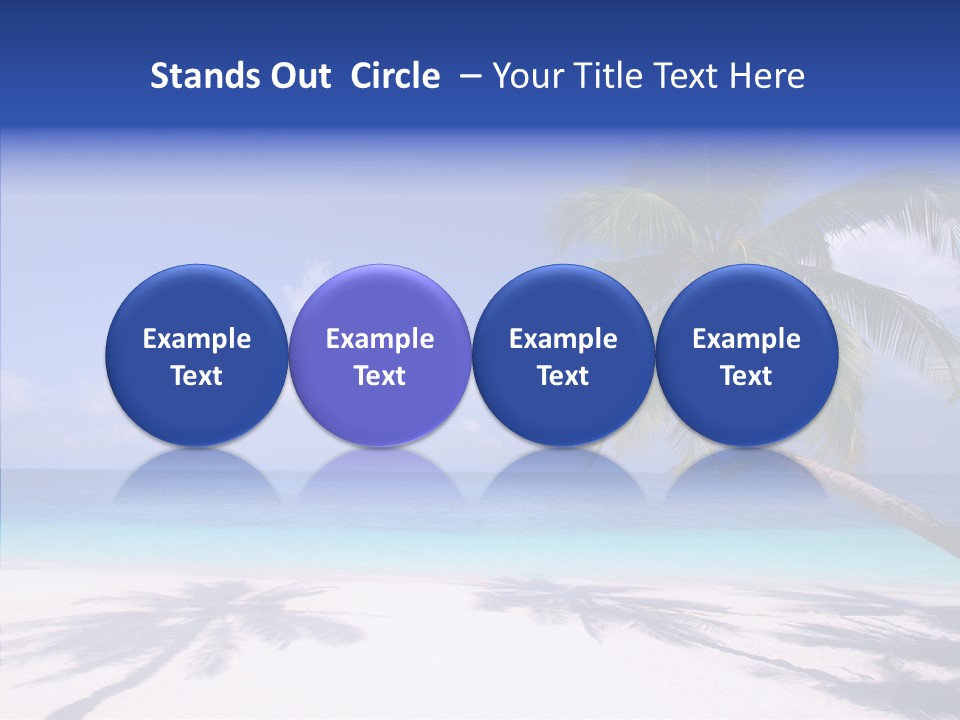 Turquoise Shore Solitude PowerPoint Template