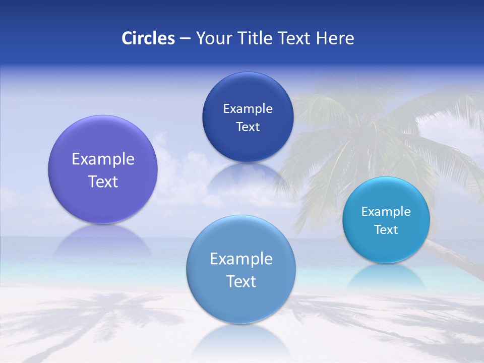 Turquoise Shore Solitude PowerPoint Template