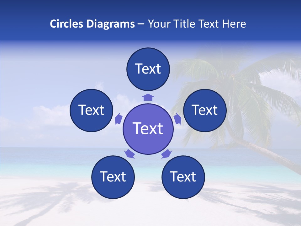 Turquoise Shore Solitude PowerPoint Template