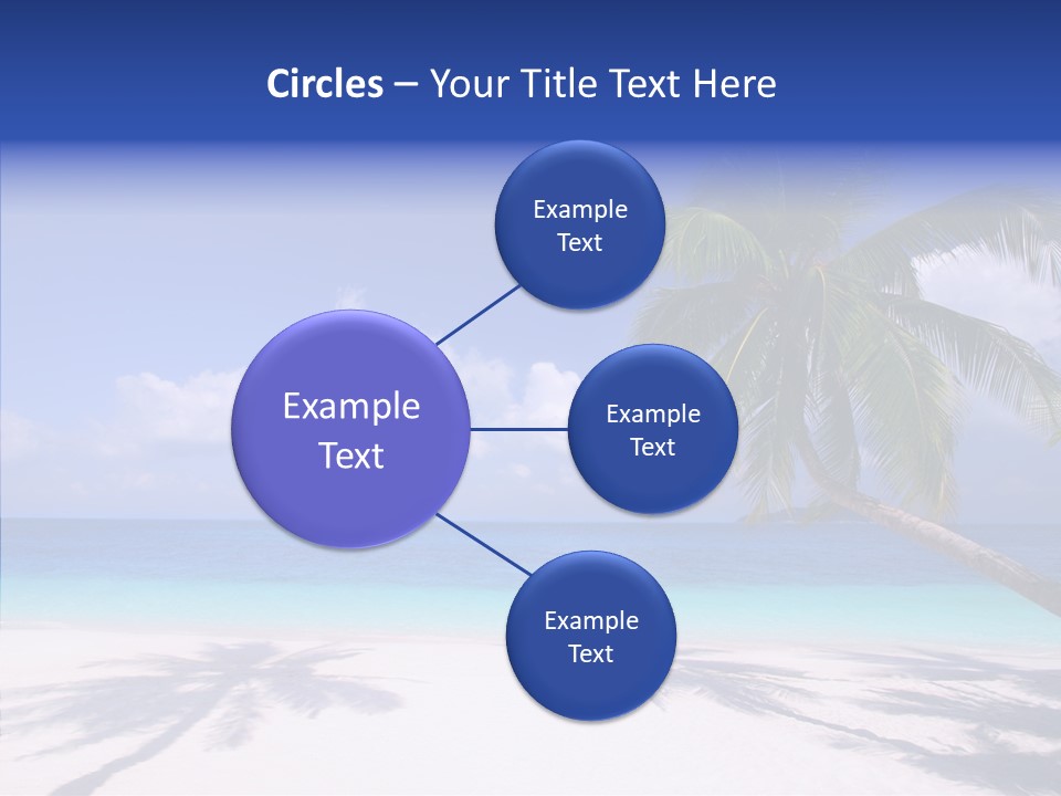 Turquoise Shore Solitude PowerPoint Template