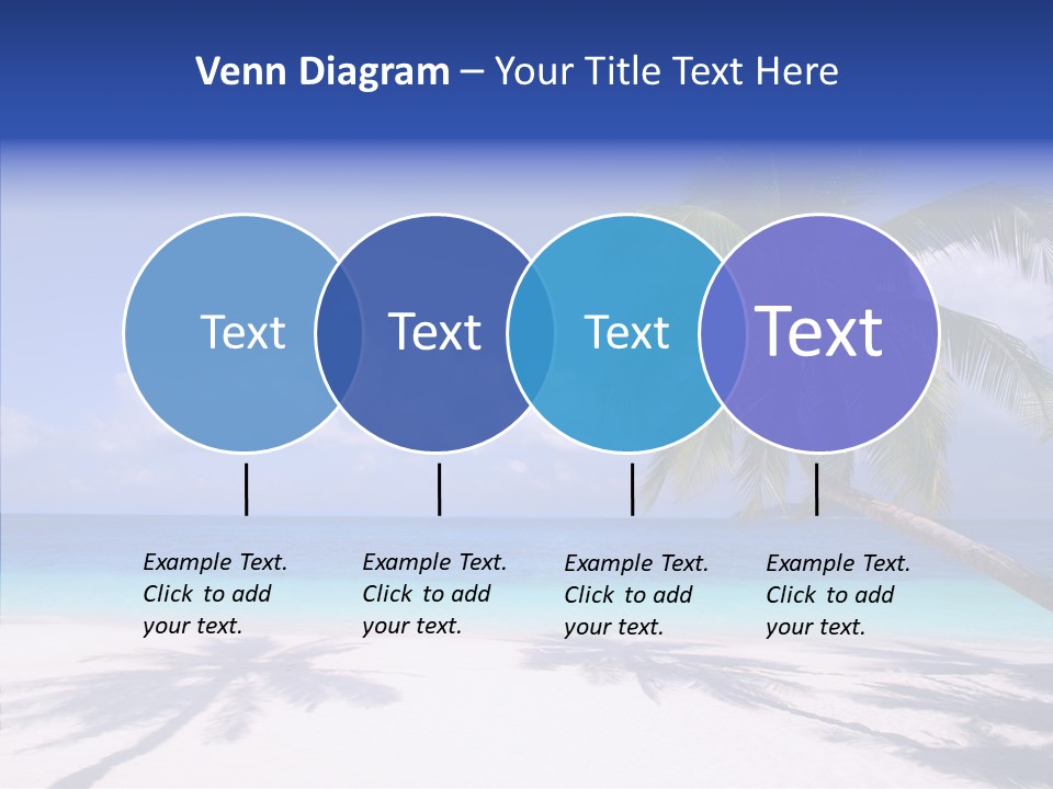 Turquoise Shore Solitude PowerPoint Template