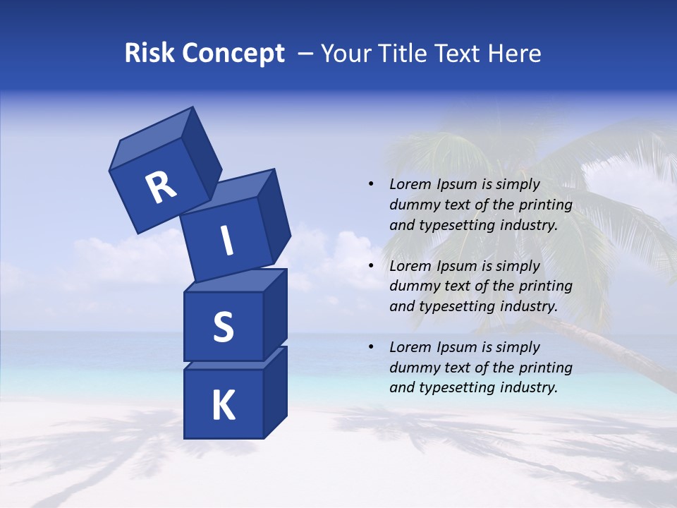 Turquoise Shore Solitude PowerPoint Template