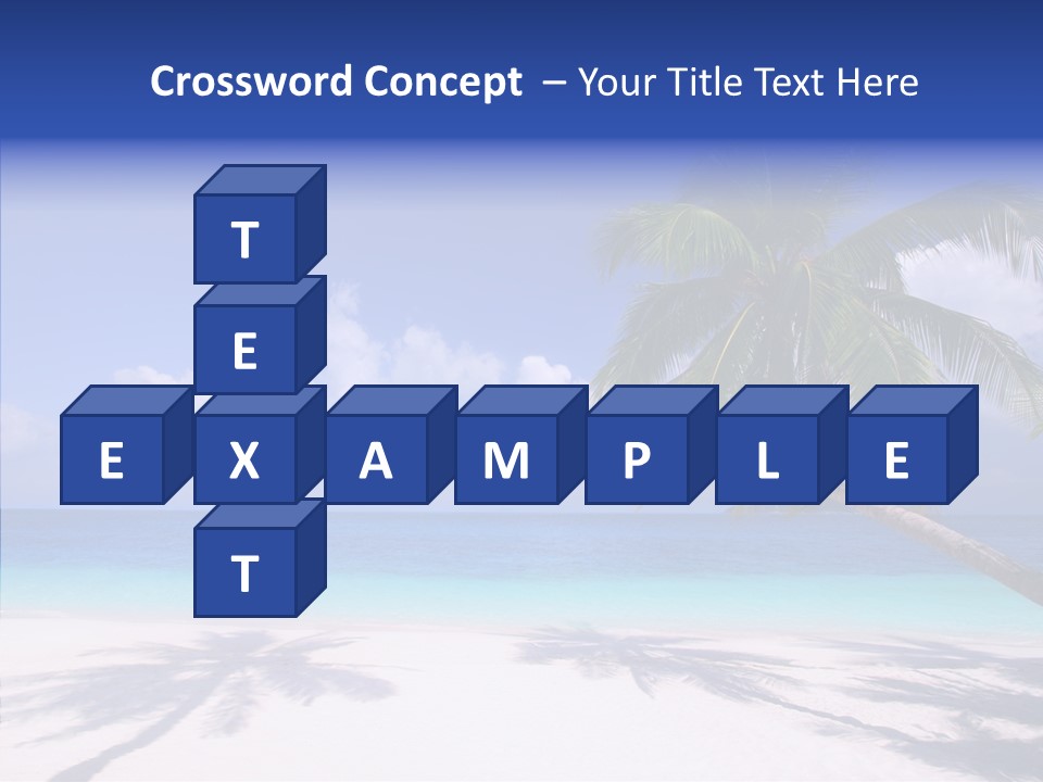 Turquoise Shore Solitude PowerPoint Template