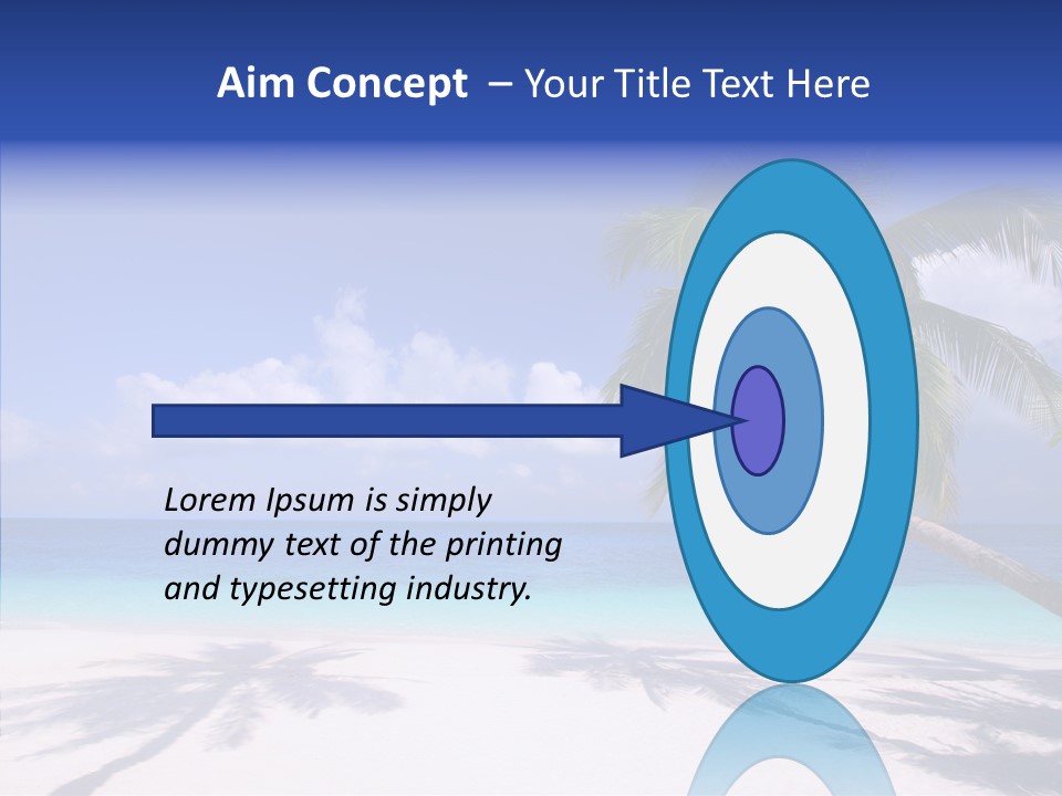 Turquoise Shore Solitude PowerPoint Template