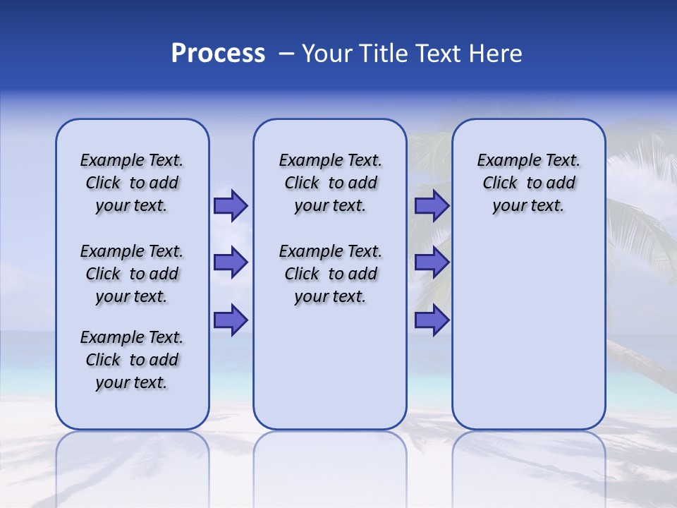 Turquoise Shore Solitude PowerPoint Template
