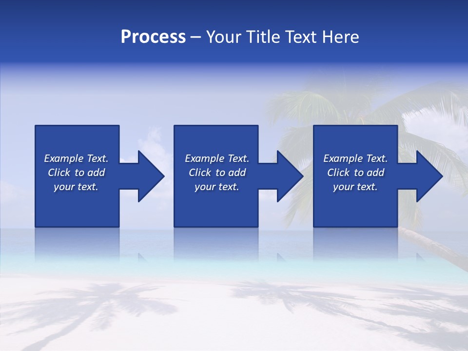Turquoise Shore Solitude PowerPoint Template