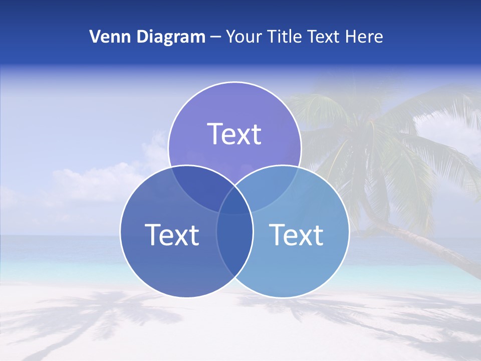 Turquoise Shore Solitude PowerPoint Template