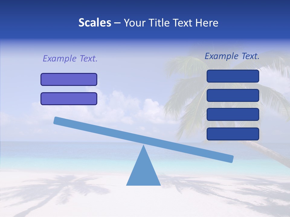 Turquoise Shore Solitude PowerPoint Template
