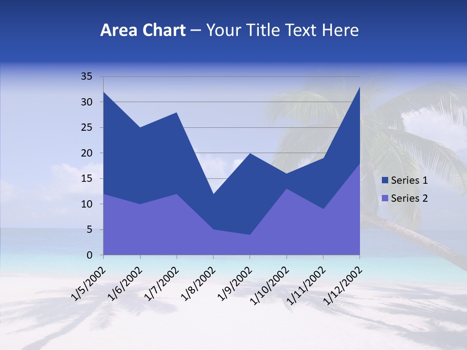 Turquoise Shore Solitude PowerPoint Template