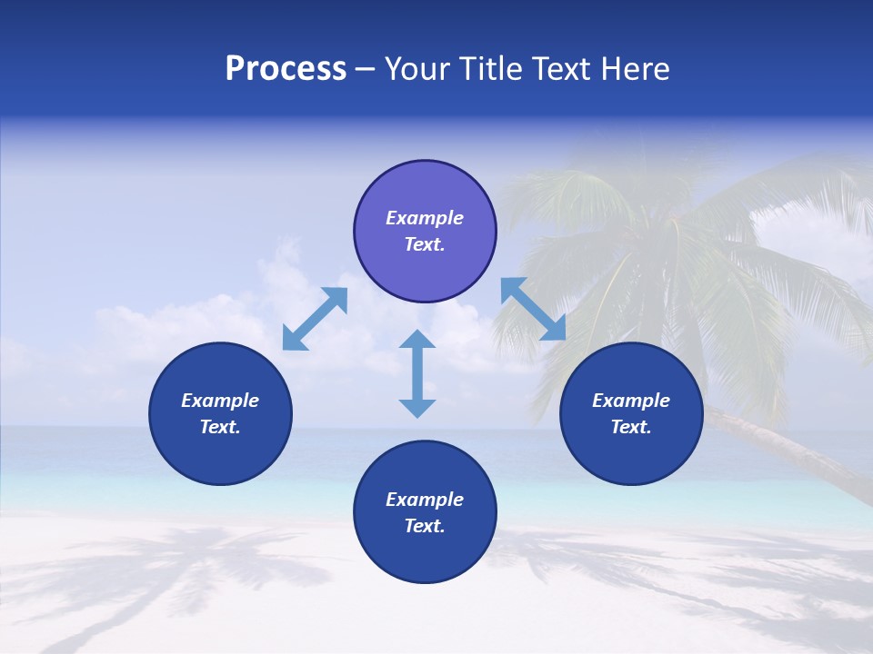 Turquoise Shore Solitude PowerPoint Template