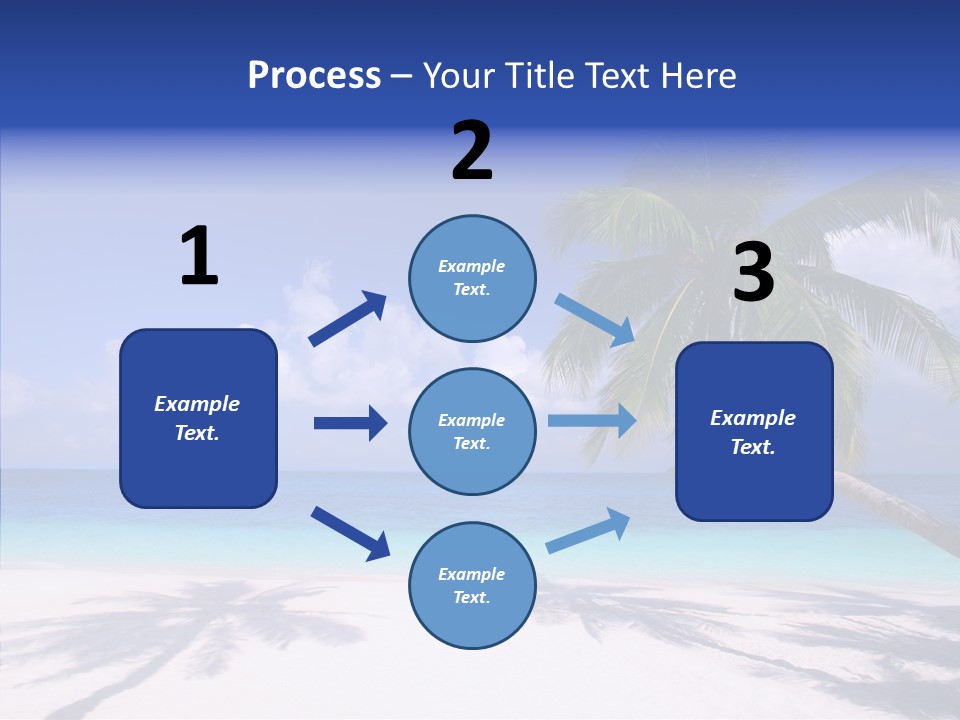 Turquoise Shore Solitude PowerPoint Template