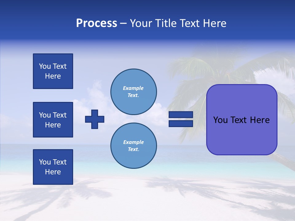 Turquoise Shore Solitude PowerPoint Template