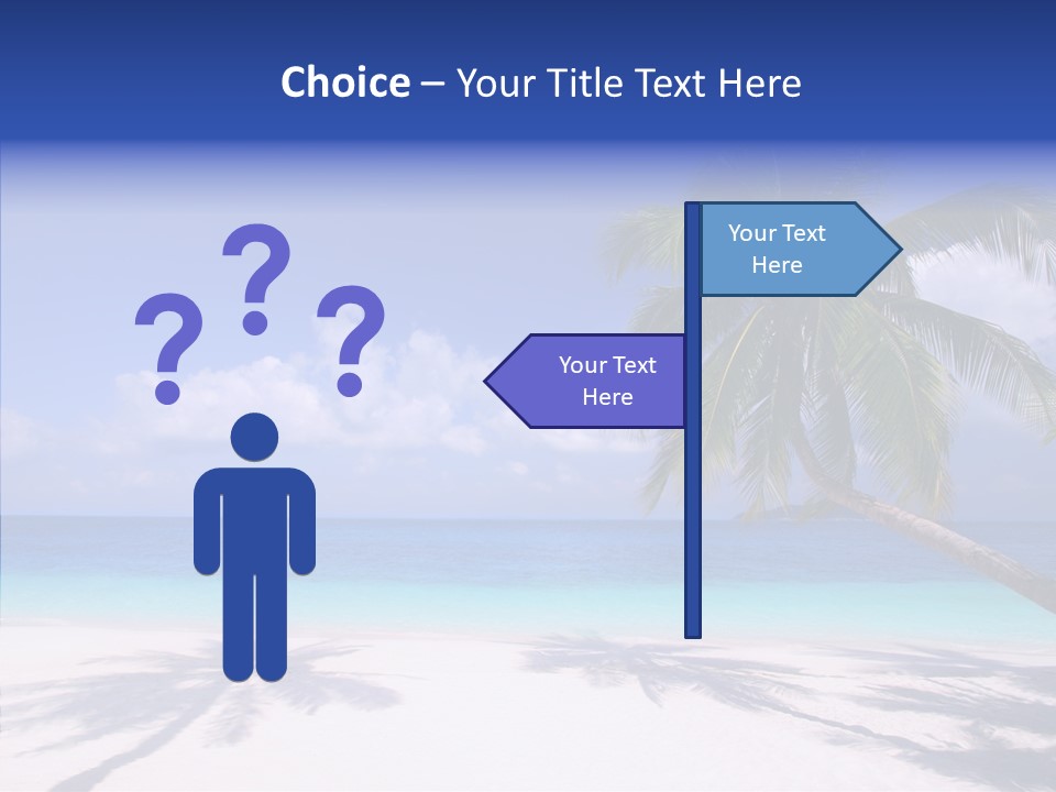 Turquoise Shore Solitude PowerPoint Template