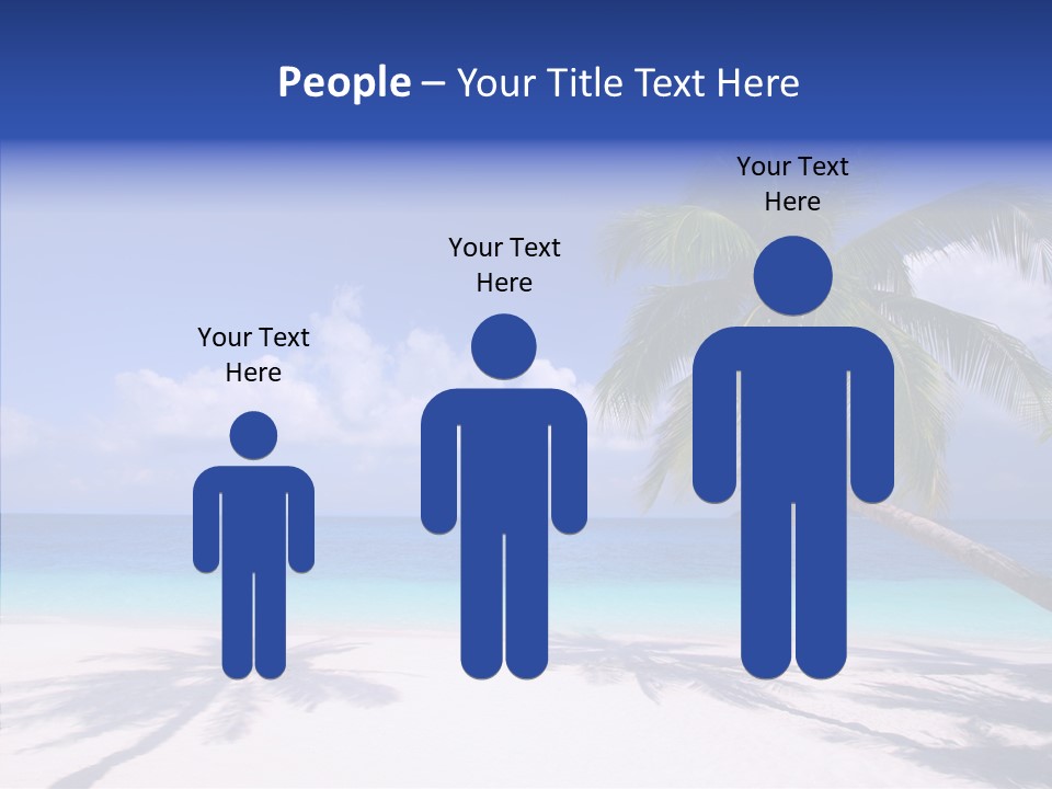 Turquoise Shore Solitude PowerPoint Template