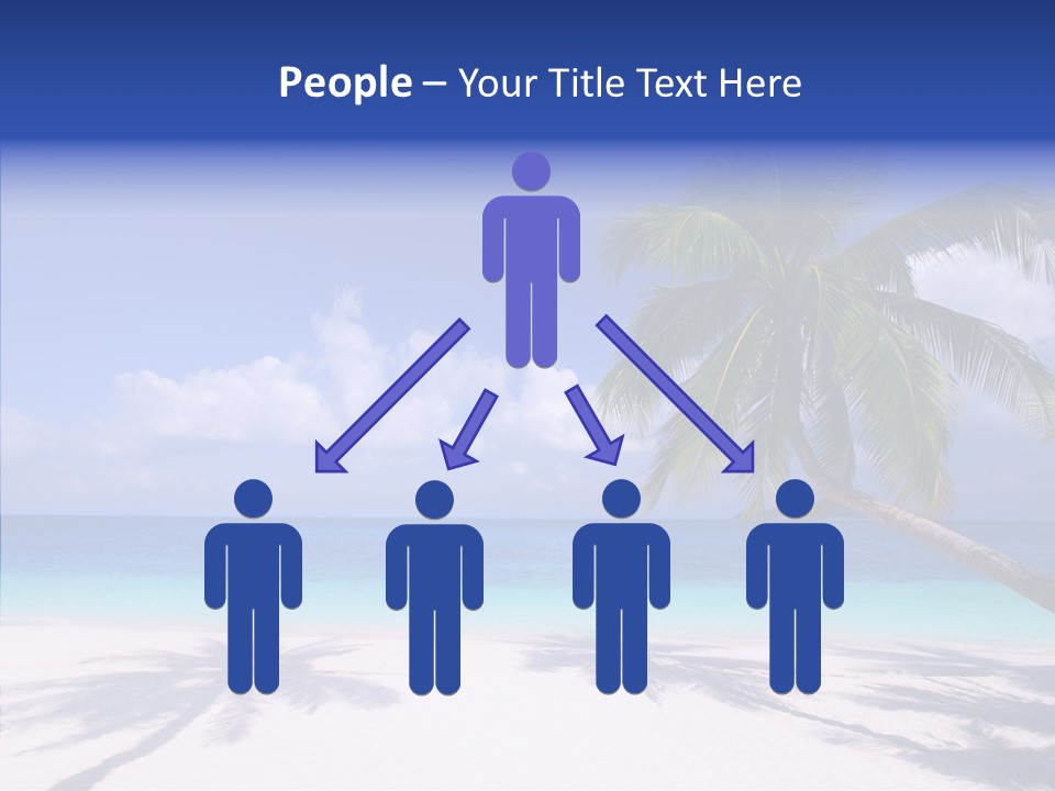 Turquoise Shore Solitude PowerPoint Template