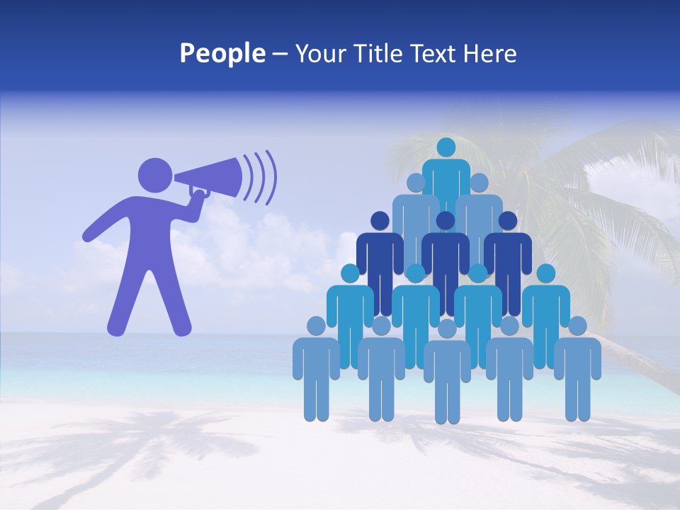 Turquoise Shore Solitude PowerPoint Template