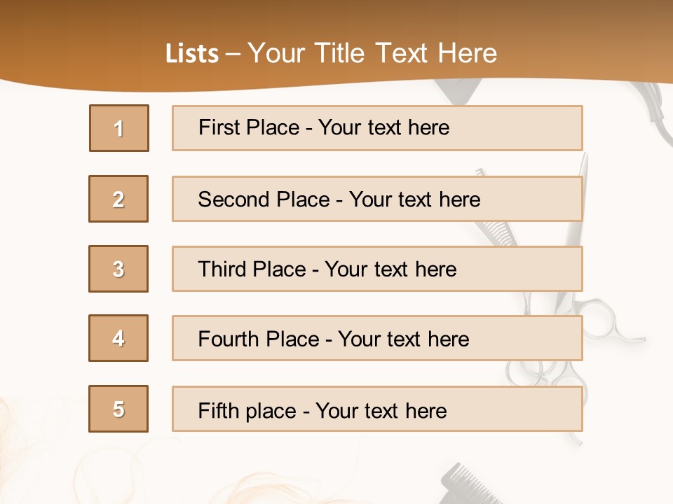 Set Grooming Comb PowerPoint Template