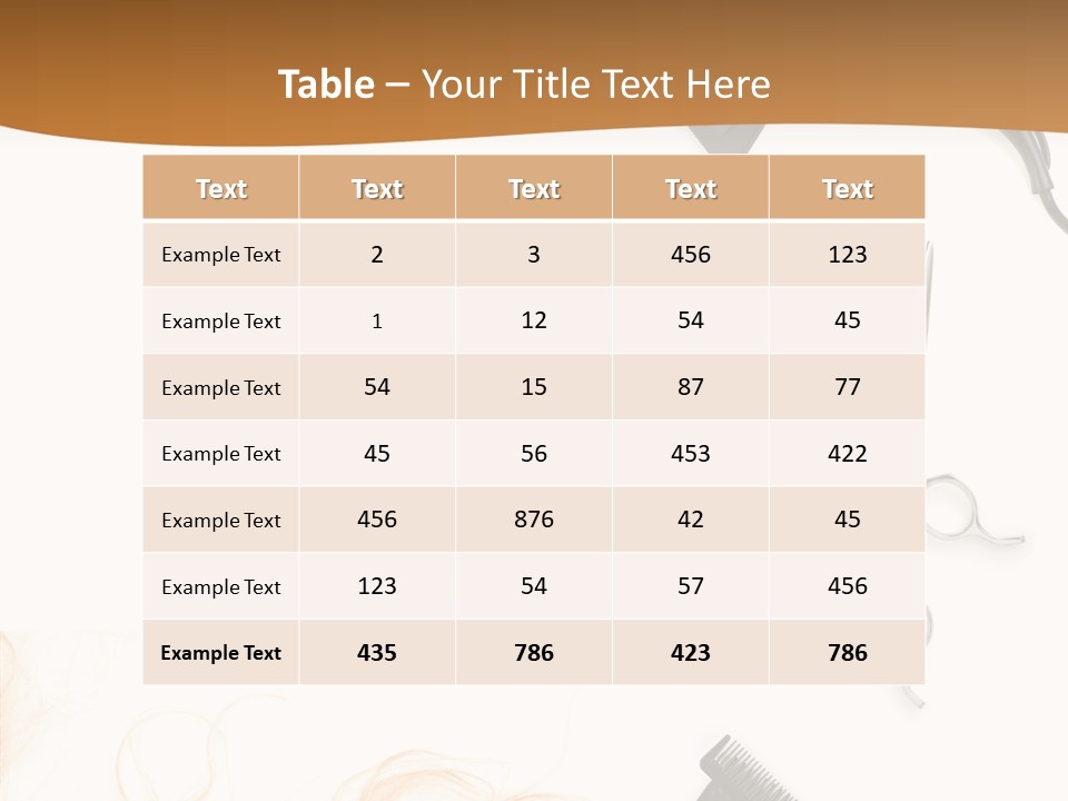 Set Grooming Comb PowerPoint Template