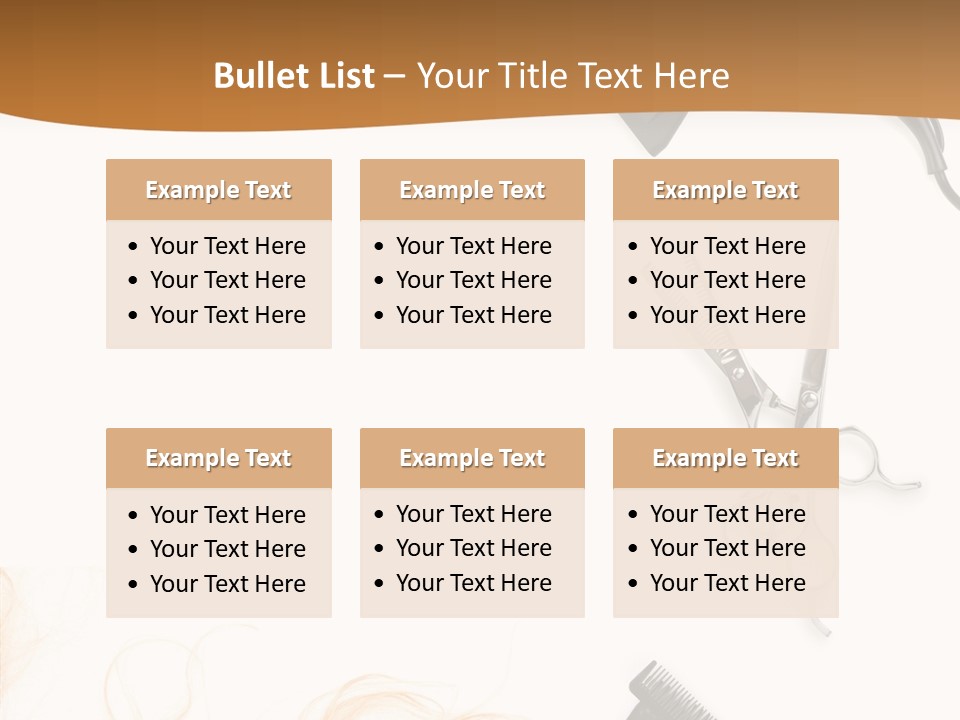 Set Grooming Comb PowerPoint Template