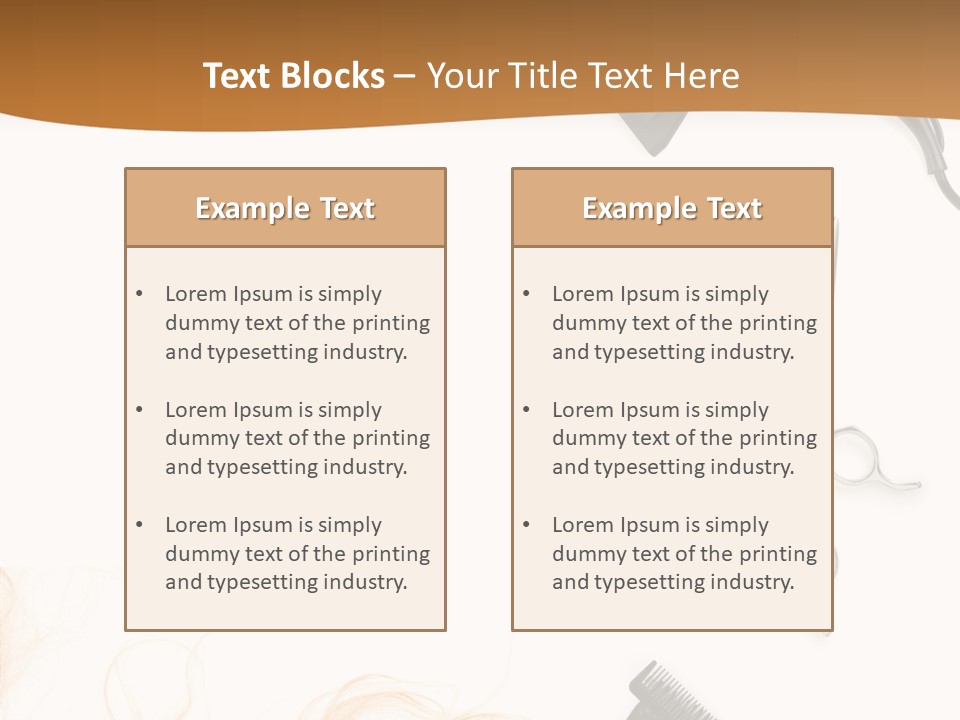 Set Grooming Comb PowerPoint Template