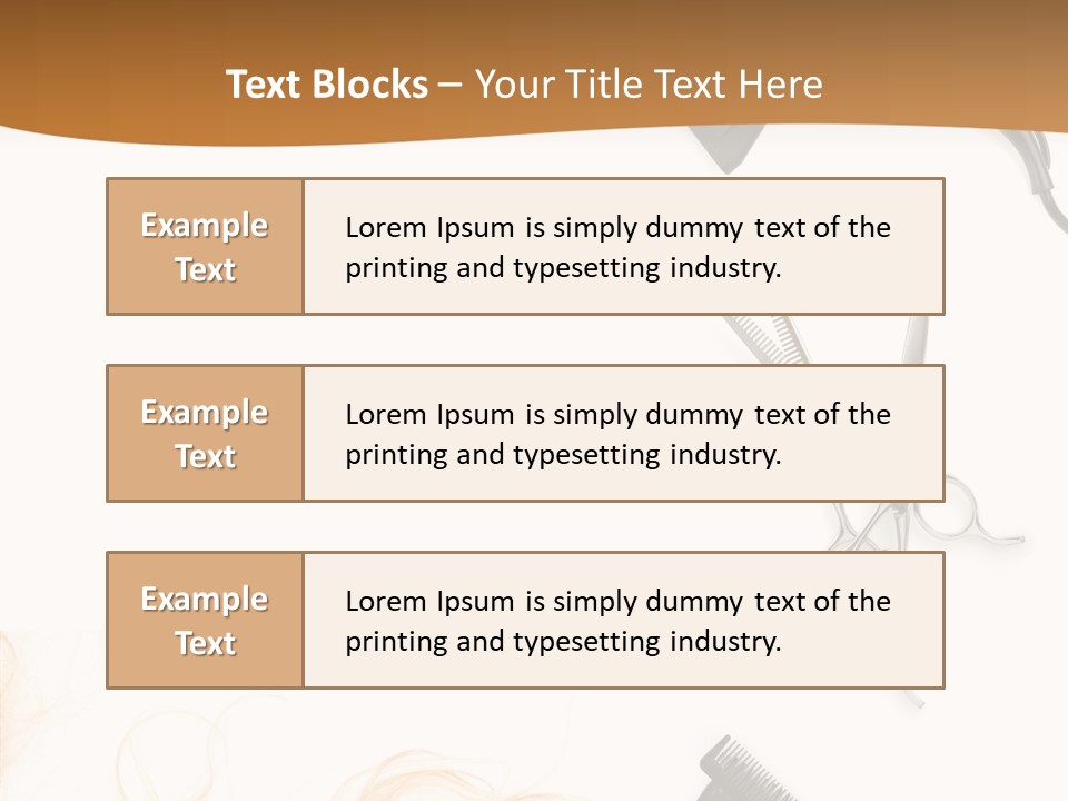 Set Grooming Comb PowerPoint Template