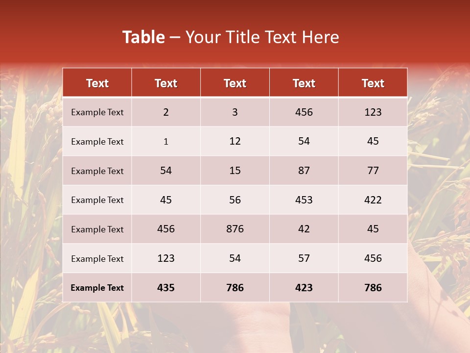 Agriculture Staple Harvest PowerPoint Template