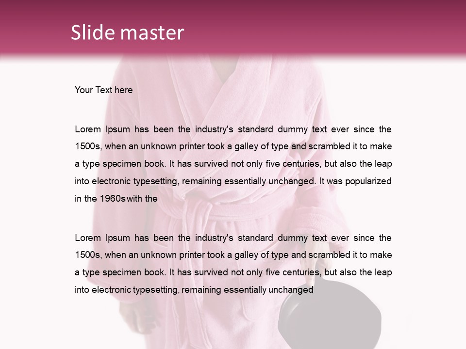 Pink Homemaker Lady PowerPoint Template
